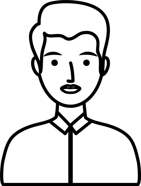 阿凡达男人穿着优雅的衬衫线条风格图片下载