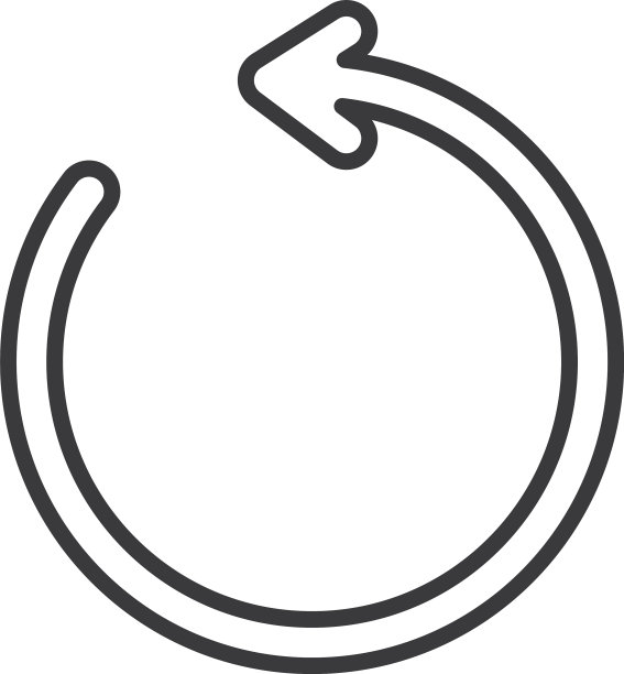 圆形箭头图标线稿图片下载