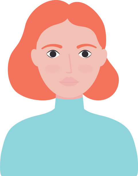 阿凡达女人与短发图标平风格图片下载