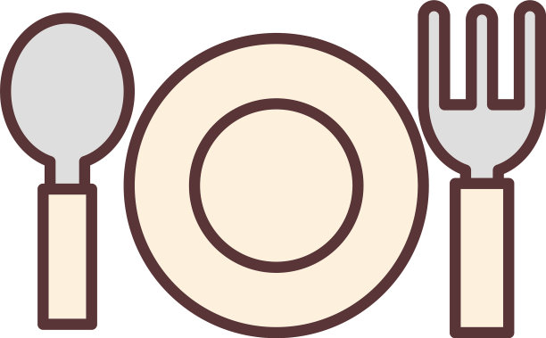 汤勺、叉、盘喂养和护理新生儿图片下载