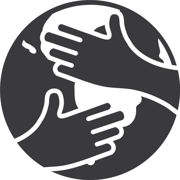 双手拥抱地球星球剪影风格图片下载