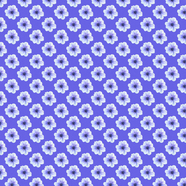 无缝极简的银莲花图案在紫罗兰背景上。照片拼贴。波普艺术。明信片。印刷在织物上。包装图片下载