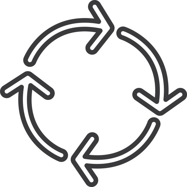 线条风格圆形箭头图标图片下载