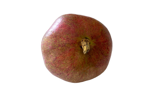 在白色背景上切出石榴。图片下载