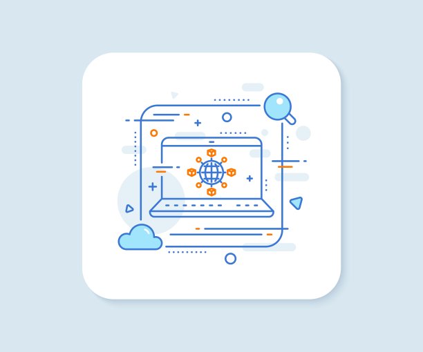 物流网络线图标。包裹跟踪。向量图片下载