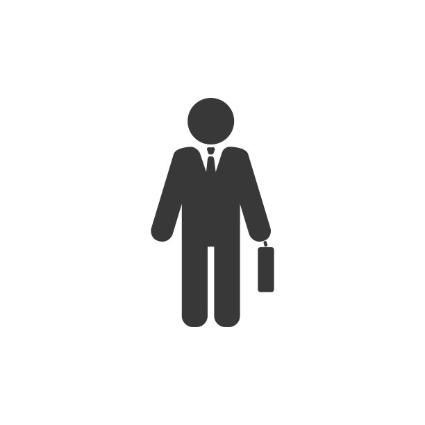 扁平风格的商务人士矢量图标图片下载