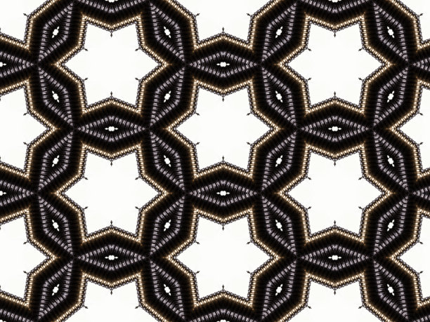 无缝星形图案在白色上的黑色背景与装饰品图片下载