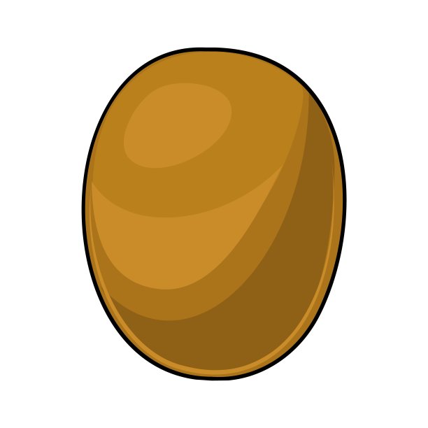 猕猴桃。白色背景上的孤立物体。成熟。卡通平的风格。向量,插图。图片下载