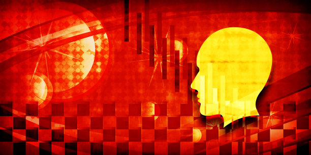 头男子脸图标夏季阳光阳光橙色光横幅背景黑暗插图图片下载