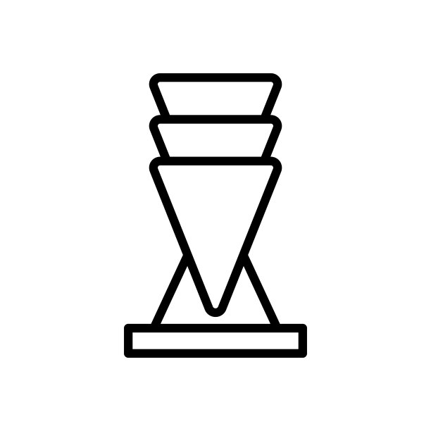 华夫蛋筒架图标简单线条轮廓图片下载