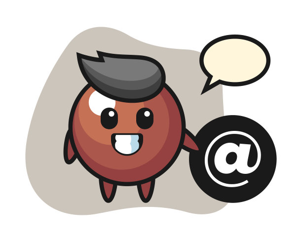 巧克力球卡通站在旁边图片下载