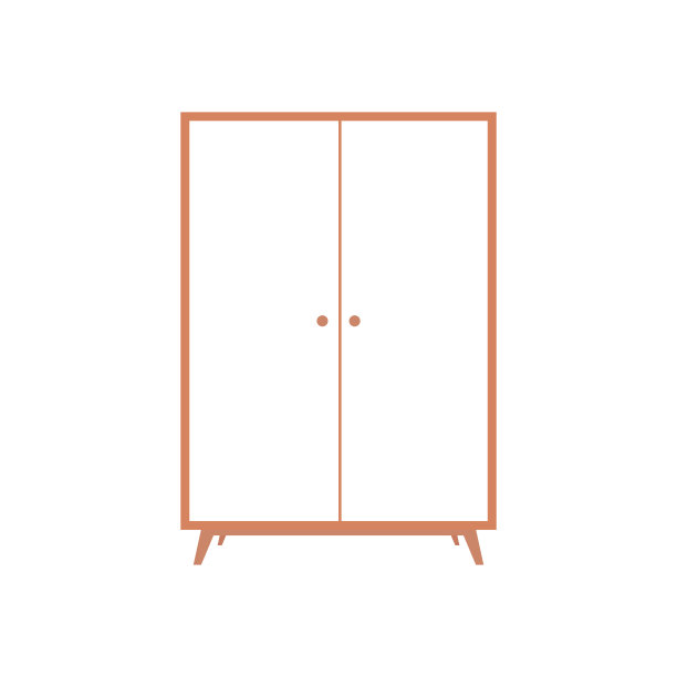 孤立的白色衣柜图片下载