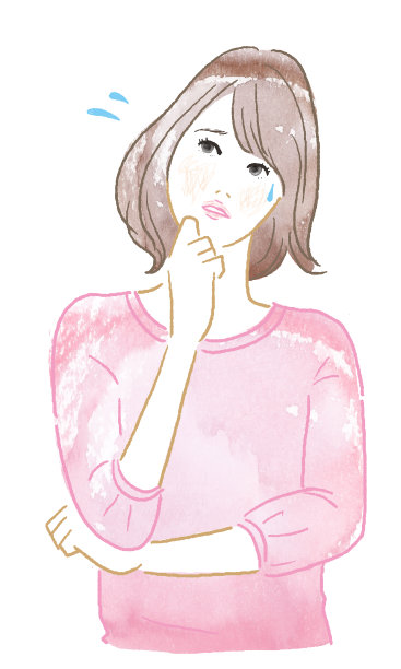 女子水彩画的思考姿势图片下载