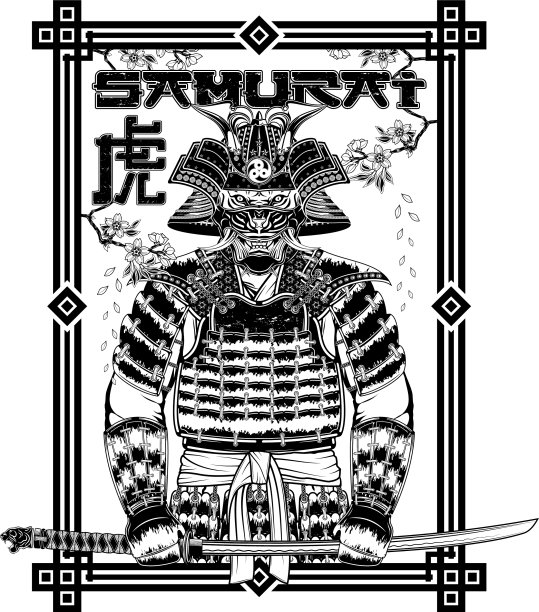 武士虎樱，0001图片下载