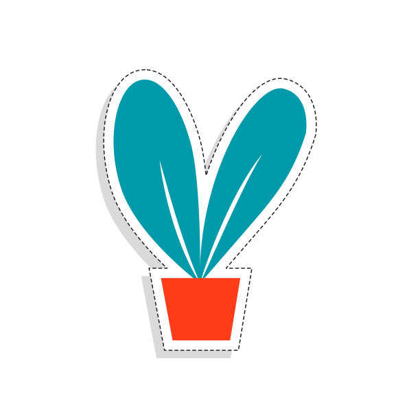 隔离植物工具贴纸图片下载