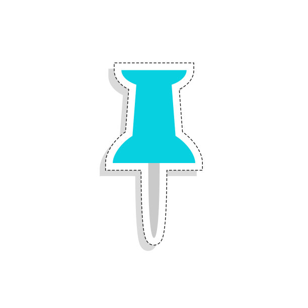 孤立的图钉工具贴纸图片下载