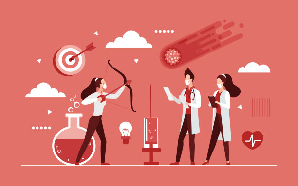 阻断冠状病毒新冠肺炎概念的有效疫苗图片下载