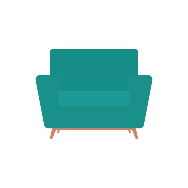 孤立小沙发绿图片下载