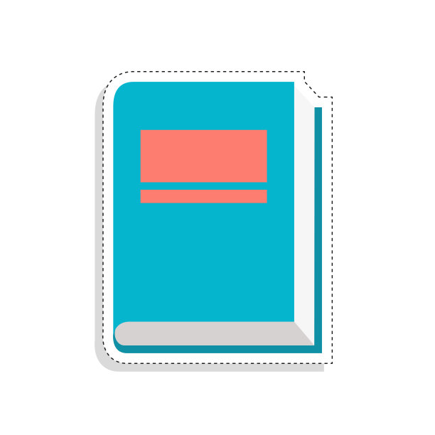 孤立的书籍工具贴纸图片下载