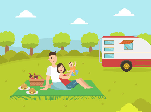 旅行车已收拾好，准备出发图片下载