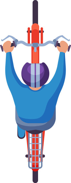 戴头盔的人从上面看自行车图片下载