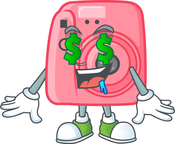 卡通人物instan相机与金钱的眼睛图片下载