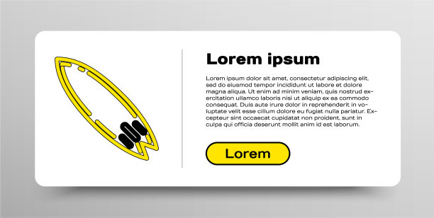 线冲浪板图标孤立的白色背景图片下载