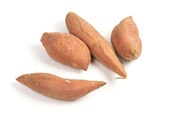 白底上的生红薯图片下载