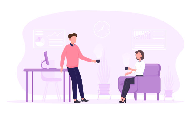 男男女女在喝咖啡休息图片下载