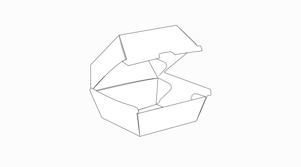 白色背景下的空盒子图片下载