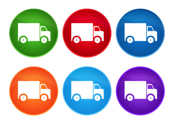 货车图标超圆按钮设置玻璃设计图片下载