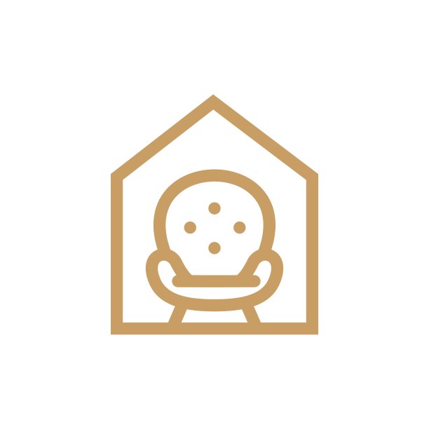 家具室内沙发房屋轮廓矢量图标图片下载