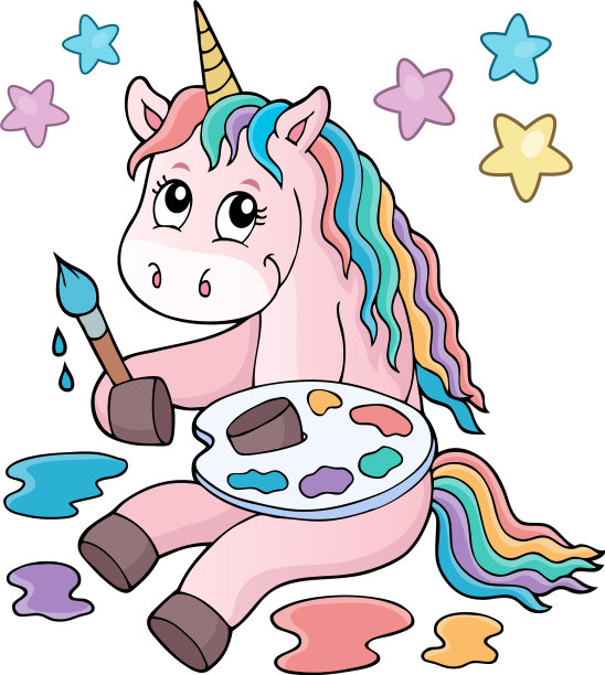 画独角兽主题形象1图片下载