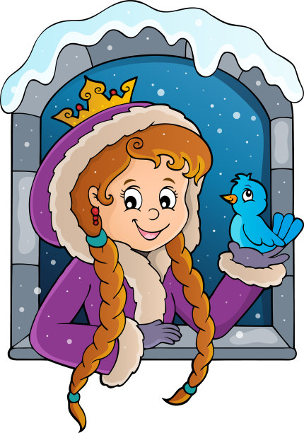 公主在冬季窗口主题形象1图片下载