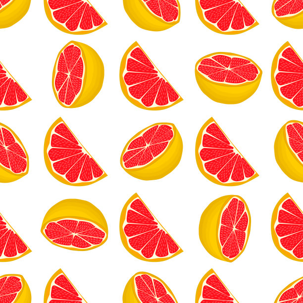 主题上大大的彩色无缝葡萄柚图片下载
