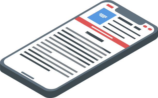 智能手机在线图书馆图标等距风格图片下载