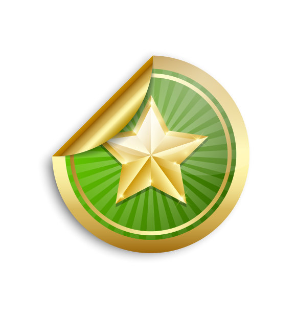 金星贴纸白色背景图片下载