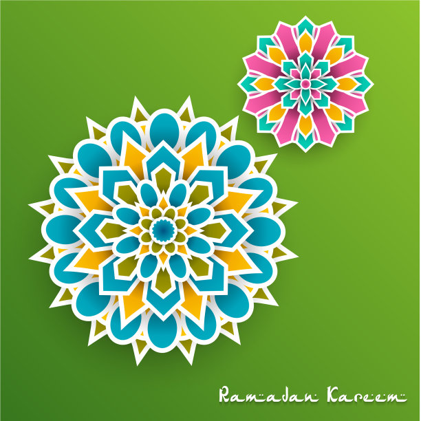 斋月卡里姆与纸图形伊斯兰图片下载