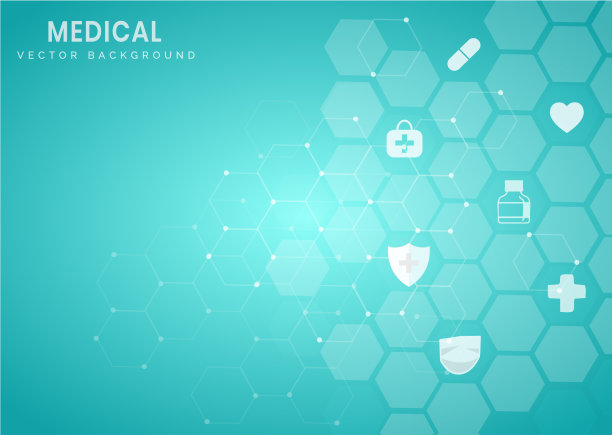 抽象的浅蓝色六边形图案图片下载