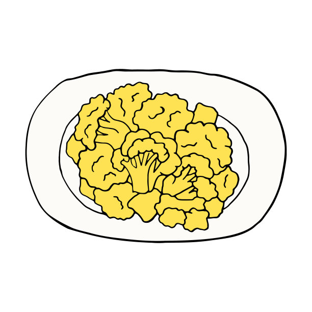 矢量手绘涂鸦aloo戈壁。印度菜。设计草图元素的菜单咖啡馆，餐厅，标签和包装。白色背景上的彩色插图。图片下载