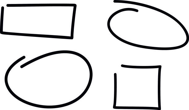 涂鸦框架孤立在白色背景上图片下载