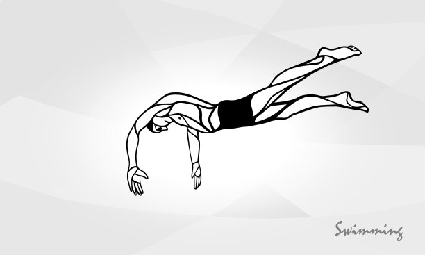 游泳运动员在发车时剪影游泳图片下载