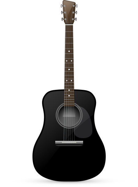 黑色的木吉他图片下载