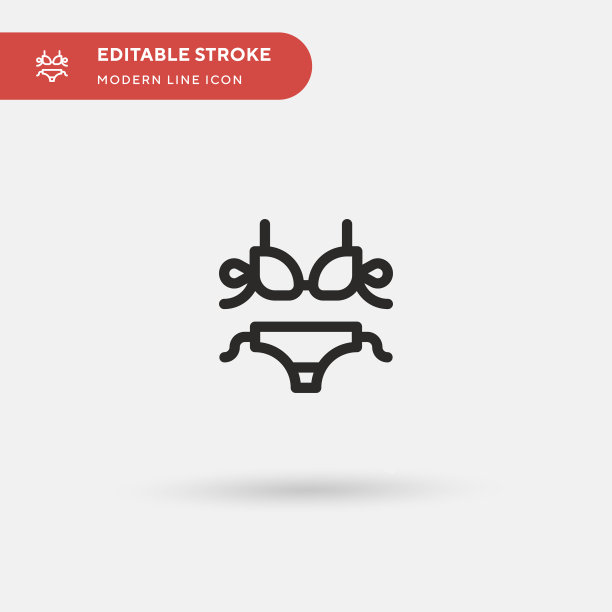 比基尼简单图标符号图片下载