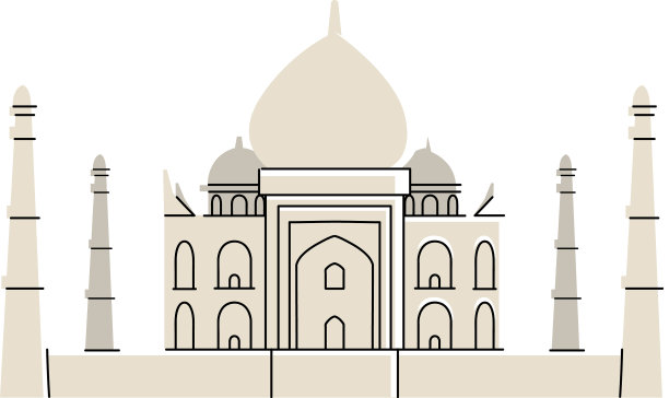 印度著名的寺庙和纪念碑图片下载