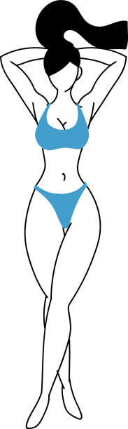 夏天穿着泳装的年轻女子图片下载