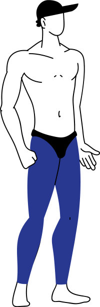 夏天穿泳衣的年轻人图片下载