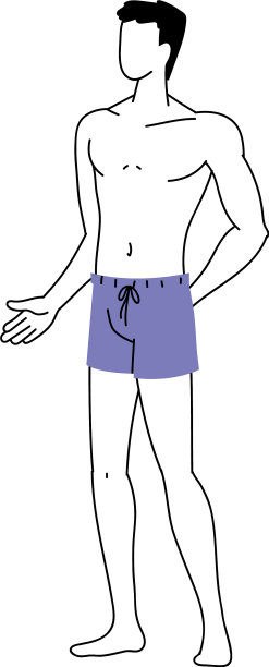 夏天穿泳衣的年轻人图片下载