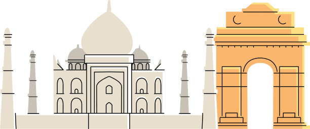 印度著名的寺庙和纪念碑图片下载