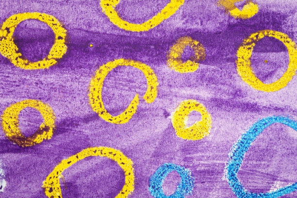 抽象的紫色水彩纹理与一些圆圈图片下载